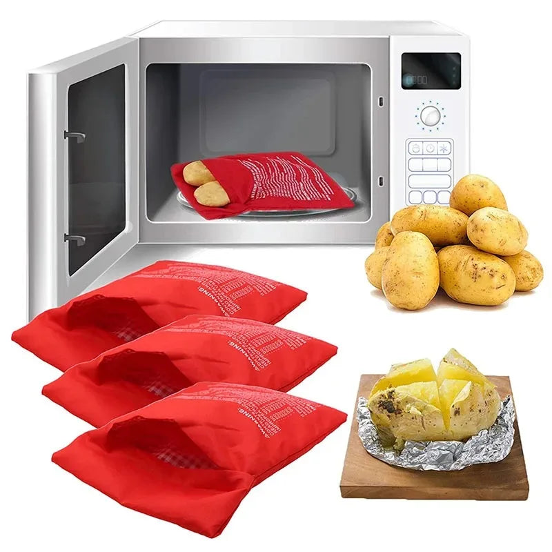 TastyQuick Microwave Potato Bag | Perfekte Ofenkartoffeln | Schnell & Wiederverwendbar | Hitzebeständig