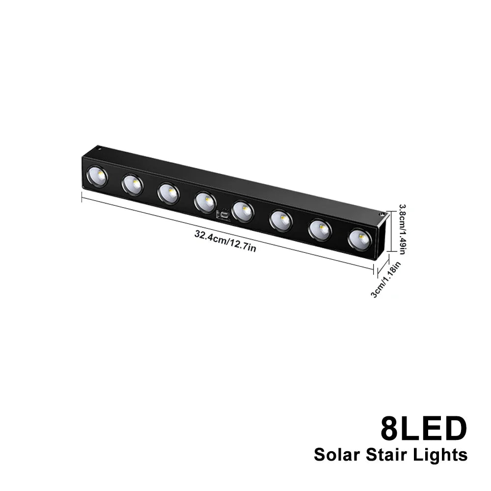 Solvara Solar Wandleuchten | Aluminium Gehäuse | Bewegungsmelder | Warmweißes Licht | IP54 Wetterfest
