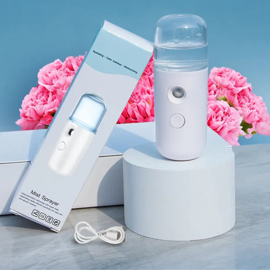 Mistiva Gesichtsdampfer | Nano-Nebel & USB | Kabellos | 30 ml Tank