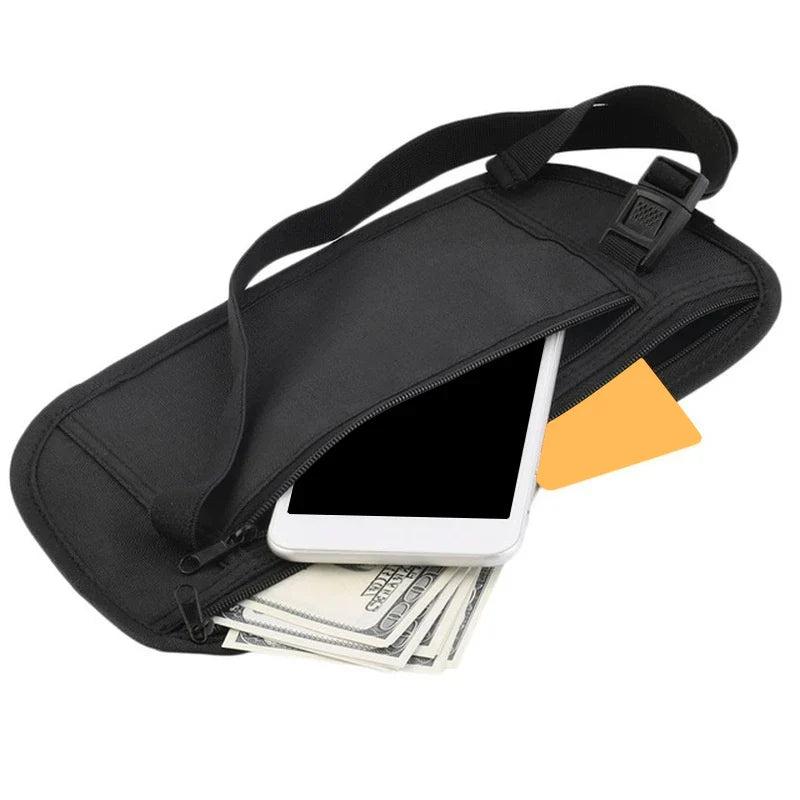 SafePack | Flache Gürteltasche für Reisen & Sport | Sicherheit & Komfort für Wertsachen | 26×13 cm