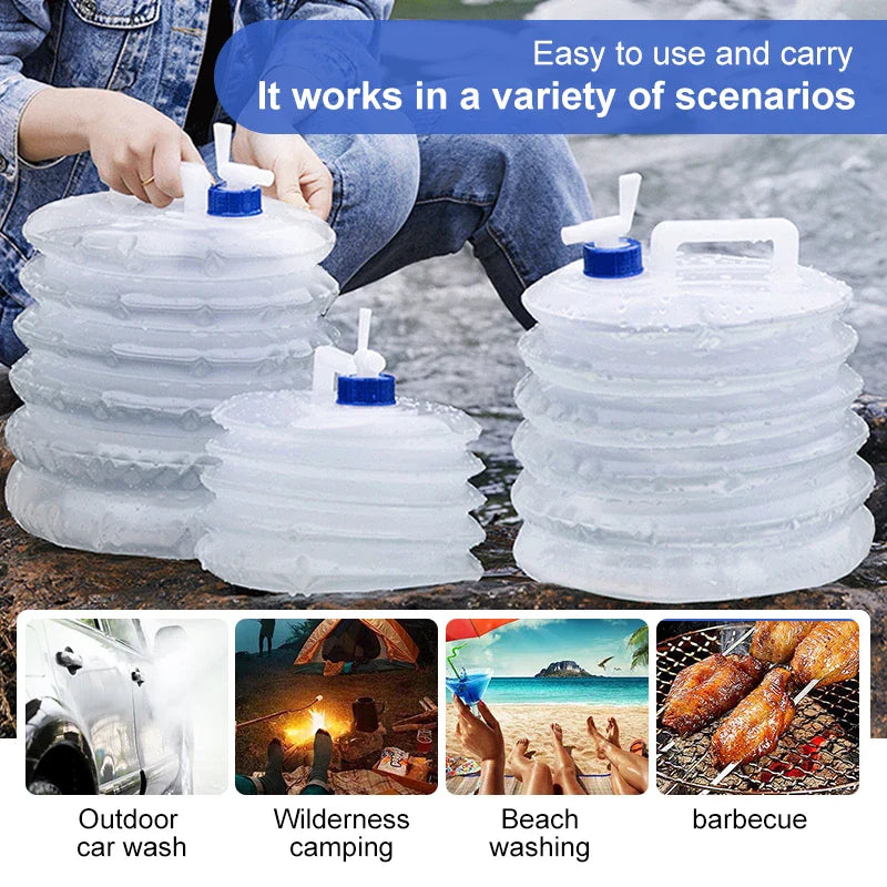 HydroPack Flex | Faltbarer Wasserkanister | BPA-frei & Auslaufsicher | 5L 10L 15L