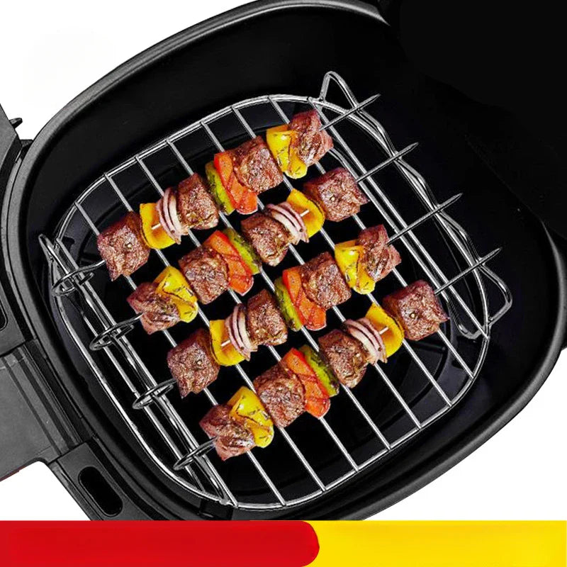 Grillessa BBQ-Set | Edelstahl Spieße & Gestell | Für Grill, Airfryer & Ofen