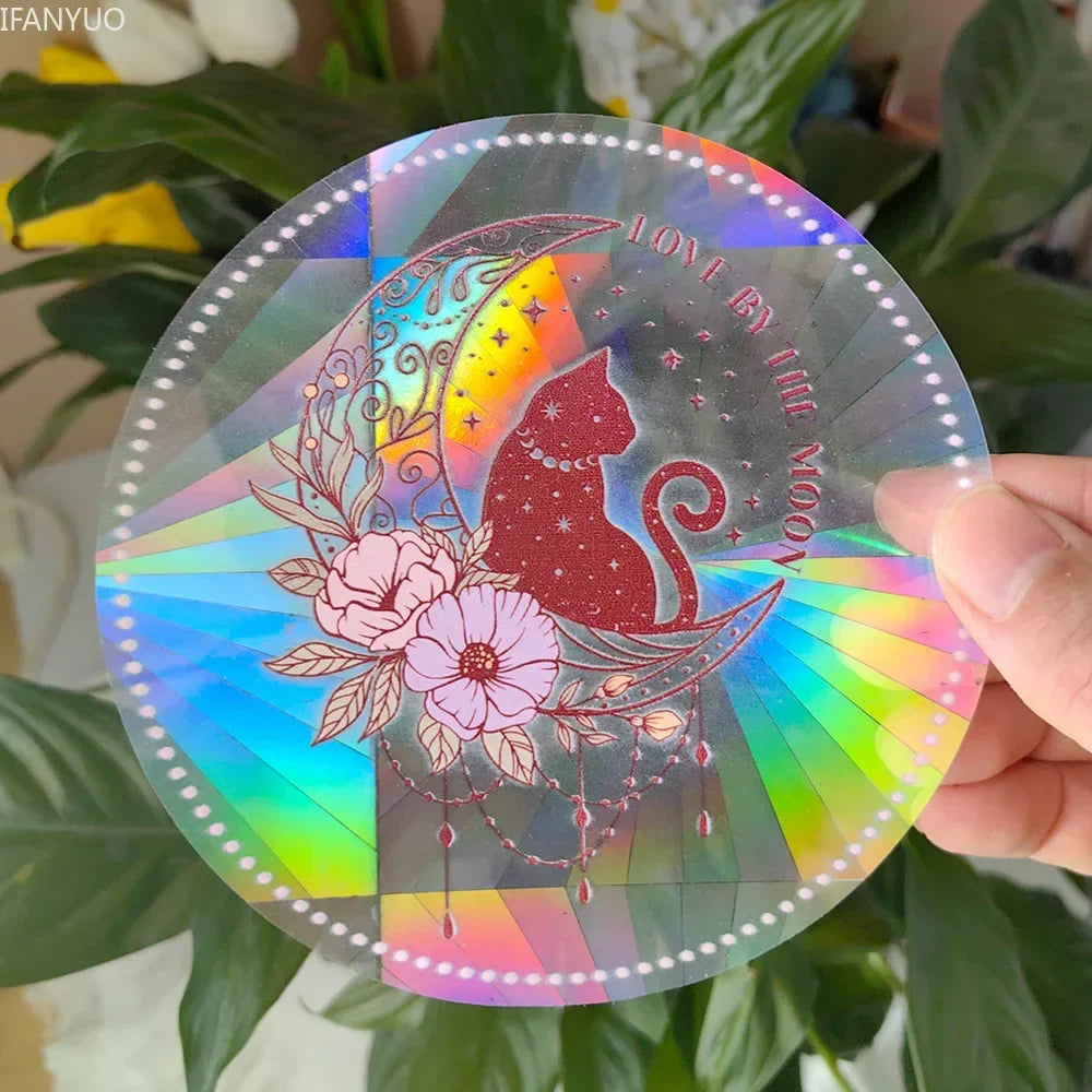 SunGlow Fenstersticker | 3D Regenbogen-Effekt | Selbstklebend & Wiederverwendbar