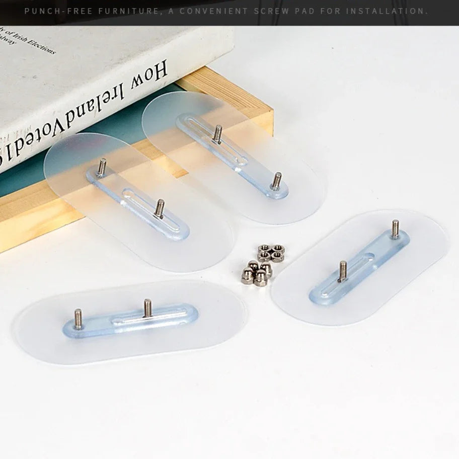 FixPro DuoHook | Transparente Wandhaken | Starke Haftkraft | Doppeldübel-System | 2er-Set