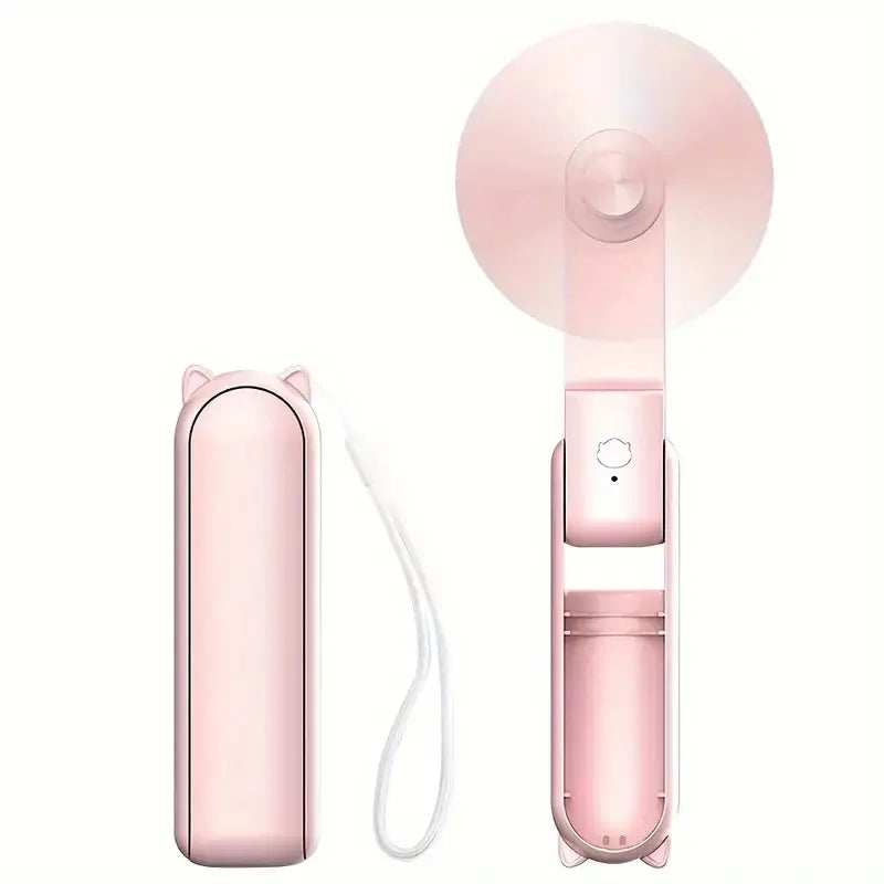 Airli Mini Ventilator | Faltbar & Leise | Mit Powerbank | 2000 mAh Akku