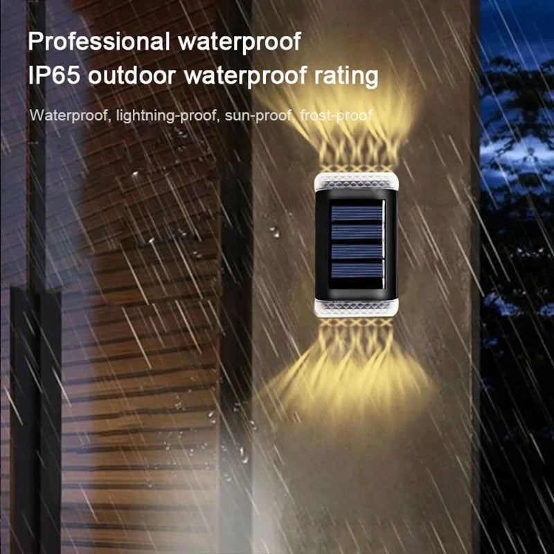 EcoBeam LED-Wandleuchte | Warmweißes Licht | Solarenergie | Wetterfest | Elegantes Design