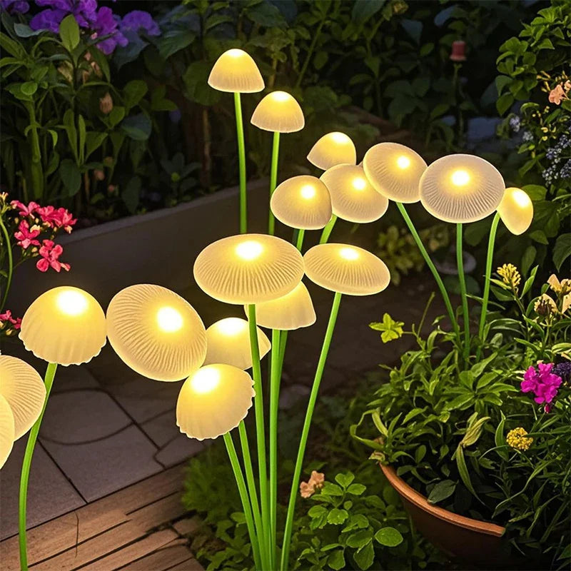 MushGlow Solar Gartenleuchten | Quallen- & Pilzdesign | Solarbetrieben & Wetterfest