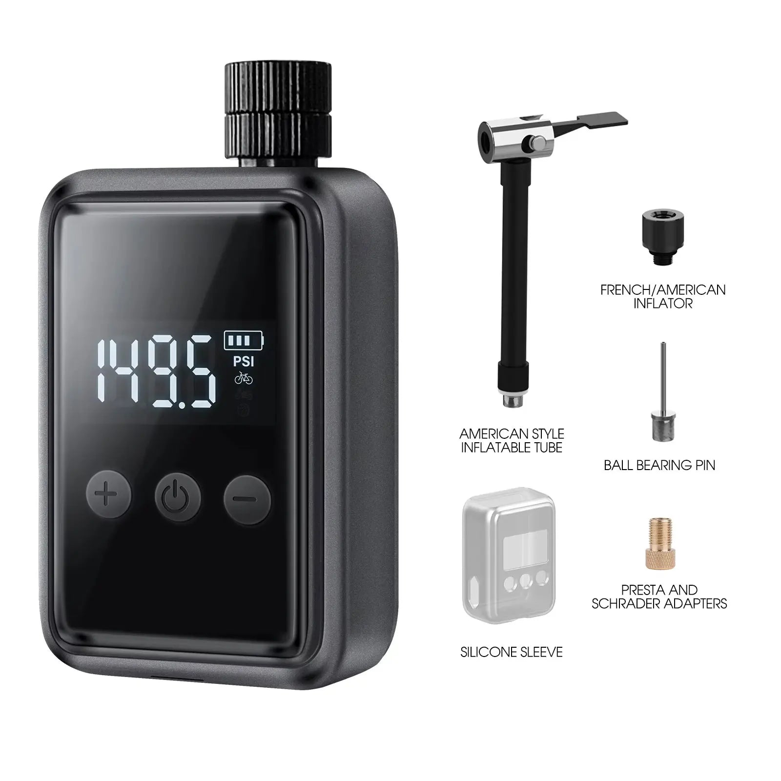 AirMaxx One | Tragbare Elektrische Luftpumpe | 150 PSI Hochdruck | USB-Aufladung & LED-Display