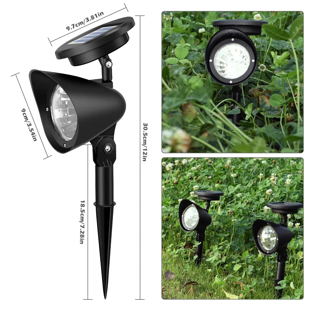 SolarBeam | Solar LED Strahler | 360° Beleuchtung für Garten & Wege | IP65 Wetterfest
