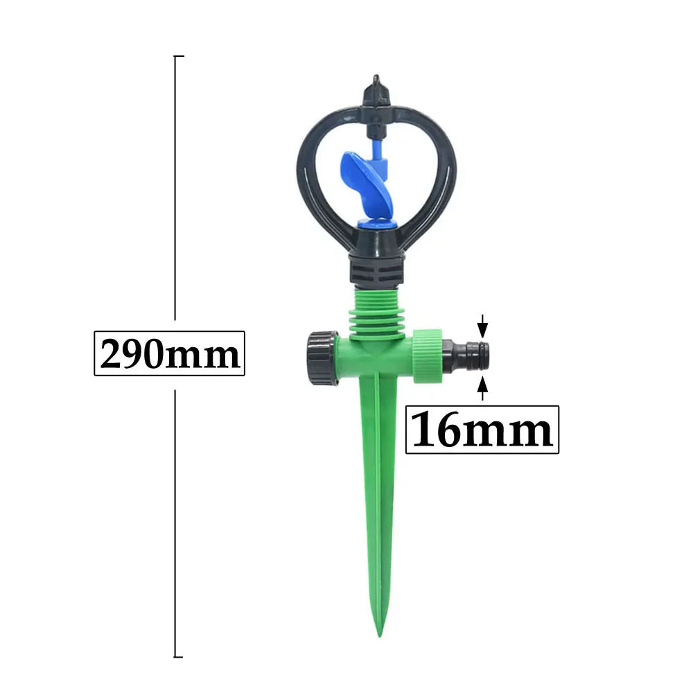 AquaVerta | 360° Sprinkler | Vortex-Rotation | Kompakt & effizient | Für Garten & Gemüsebeet