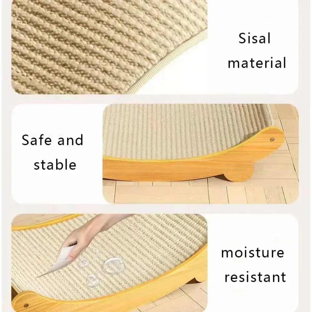 Pawlo LoungeBoard | Kratzspaß & Kuschelkomfort | Erhöht & Rutschfest | Natur-Sisal