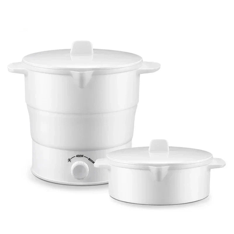 Cooksy FlexPot | Faltbarer Mini-Elektrotopf | Kochen, Dämpfen & Aufwärmen überall | Ideal für Reisen, Büro & Camping