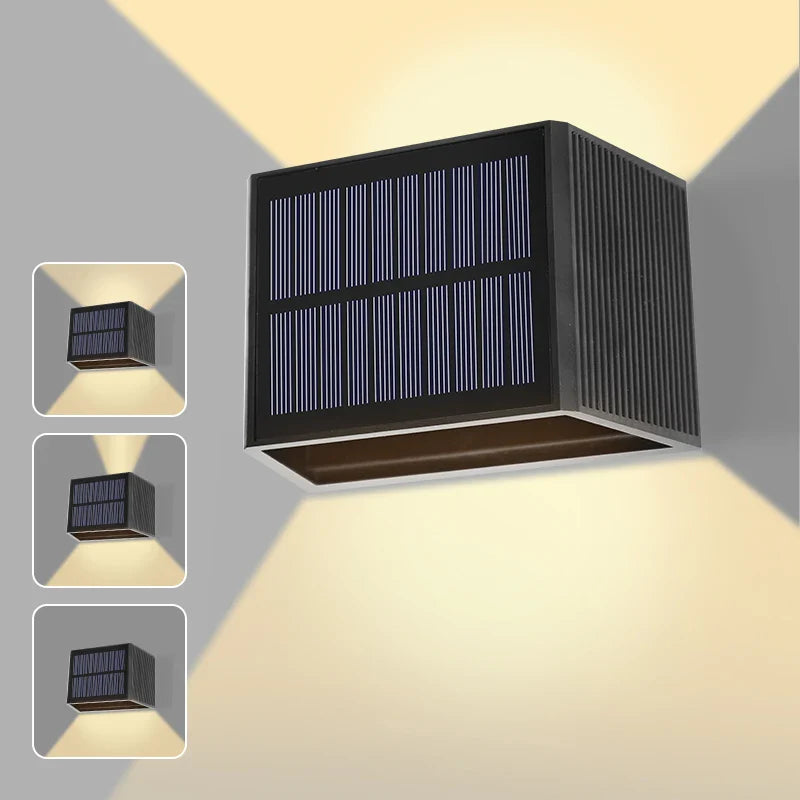 SunGlow | Solar Wandleuchte LED | Up Down Effekt & IP65 | Für Garten Terrasse Außen