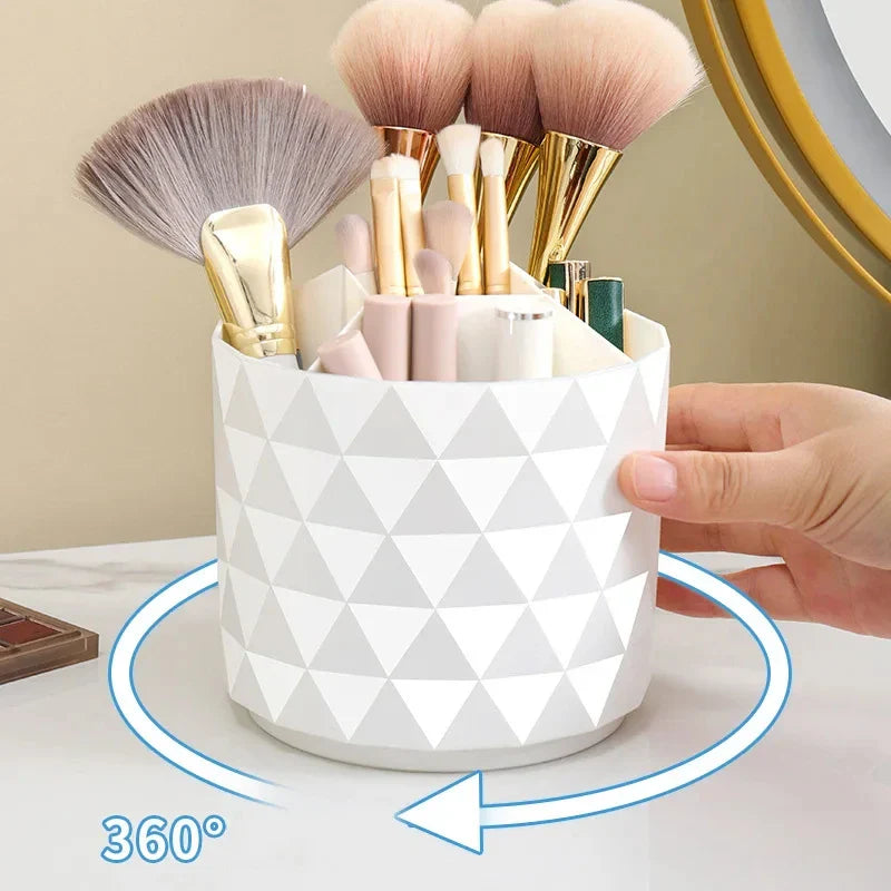 CosmoLuxe Organizer | Drehbar und Stilvoll | 5 Fächer für Make-up & Bürobedarf