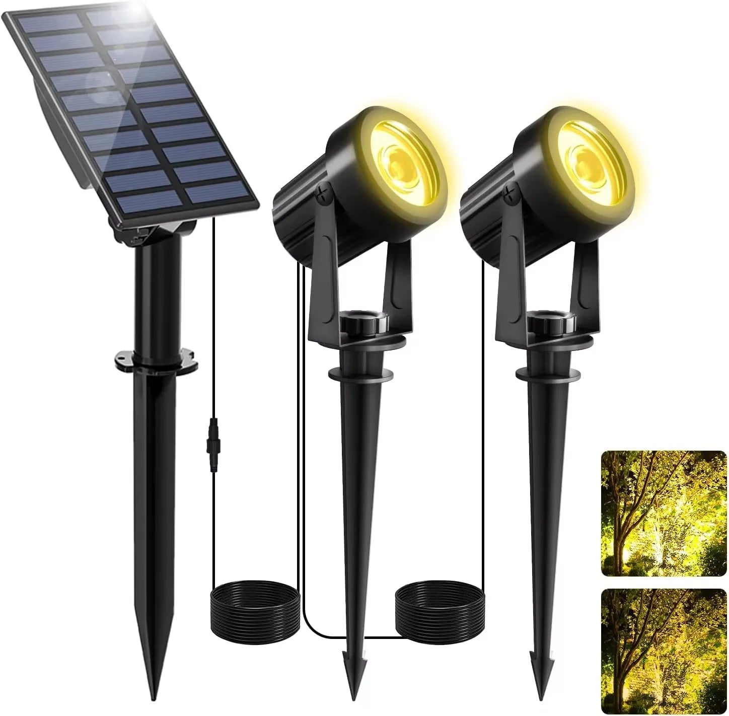 GlowRay DuoColor Solar Gartenstrahler | 2 Lichtfarben | Wetterfest & Leistungsstark | Solarbetrieben