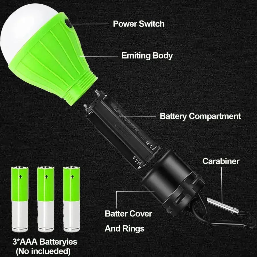 Lumora LED-Campinglampe | 3 Lichtmodi | Wasserfest & Stoßfest | Mit Haken