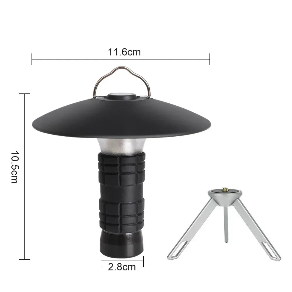 Lumavox LED-Campinglampe | 300 Lumen & Akku | 3 Lichtmodi & Tripod-kompatibel | Kompakt & Robust