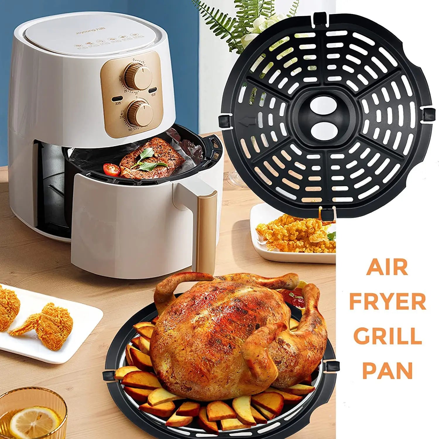 AirGrillPro | Ersatz Grillpfanne | Antihaft & Spülmaschinenfest | Für Airfryer Modelle