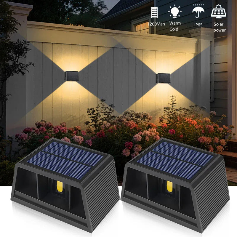 Lumelora Solarlicht | Kabellose LED-Wandleuchte für Außen | Modernes Lichtdesign mit Solarpower | Witterungsbeständig & energiesparend | Ideal für Garten, Balkon & Hauswand
