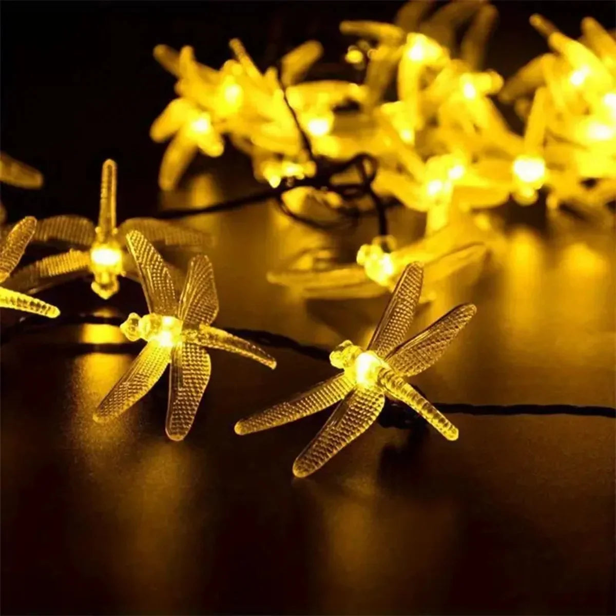 Solithia Libellenlichterkette | Solar | 8 Modi | IP65 Wetterfest | 5m 20 LEDs