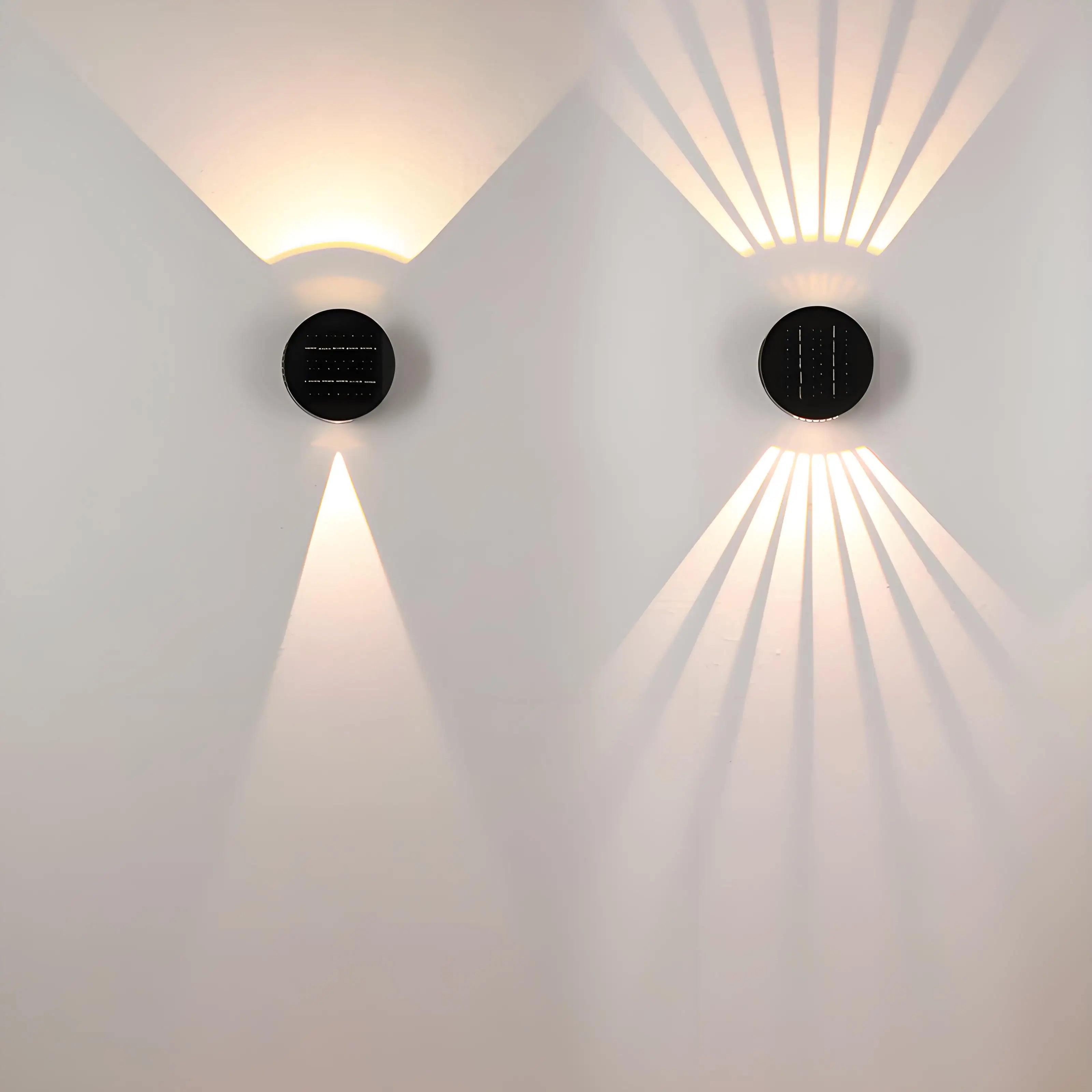 LumiGlow | Solar-Außenwandleuchte Up-Down | IP65 Wasserdicht | Mit Bewegungsmelder & 2 Lichtfarben