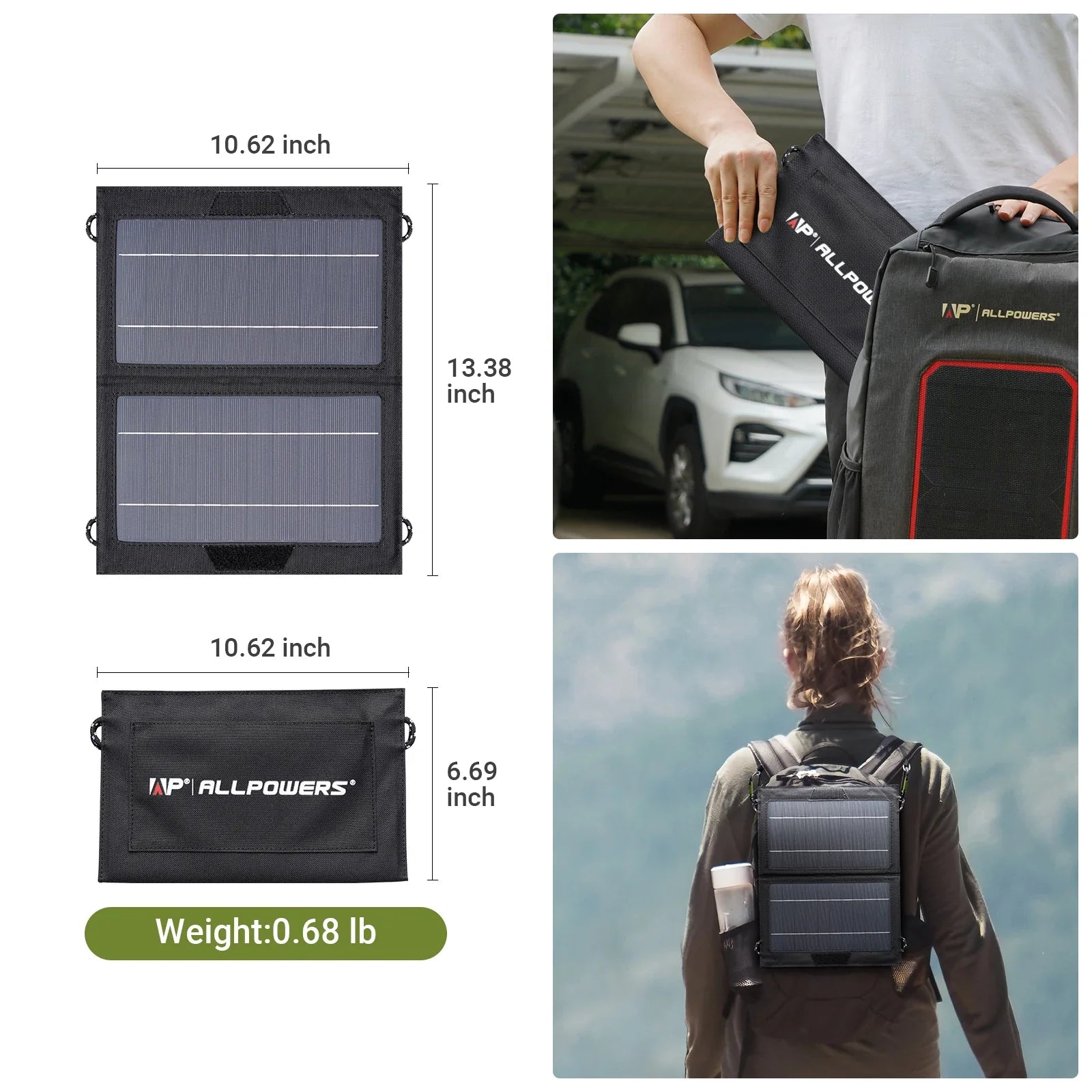 SolarSwift 10W Ladepanel | Faltbar & Ultraleicht | Wasserdicht & Robust | Für Camping, Wandern & Outdoor