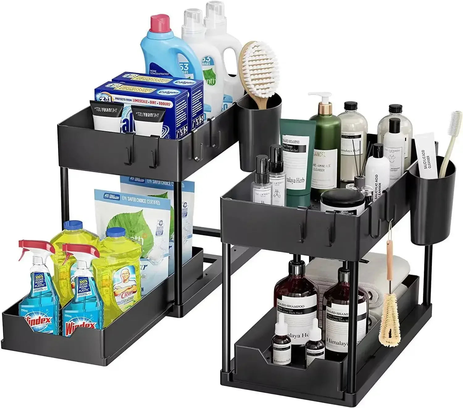 Duoraxa 2-Etagen Organizer | Ausziehbar & Platzsparend | Für Spüle, Bad & Küche