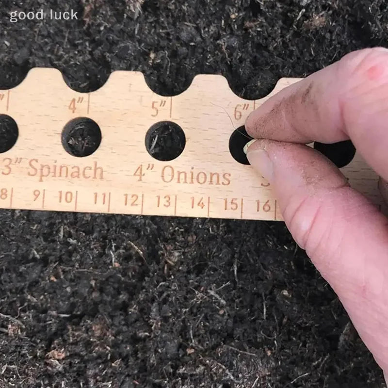 PlantPerfect SeedGuide | Präzises Aussäen für Gesunde Pflanzen | Robustes Holz | Ideal für Gemüse & Kräuter
