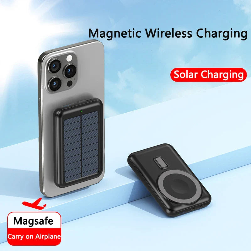 PowerNova SolarCharge 20.000mAh Powerbank mit MagSafe & Wireless Charging | USB-C & Solar Aufladung