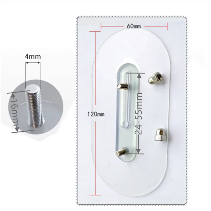 FixPro DuoHook | Transparente Wandhaken | Starke Haftkraft | Doppeldübel-System | 2er-Set