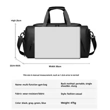 Draxion ActivePack | Sporttasche mit Schuhfach | Wasserabweisend & Leicht | Für Gym, Reise & Alltag | 50L Volumen mit Fächeraufteilung