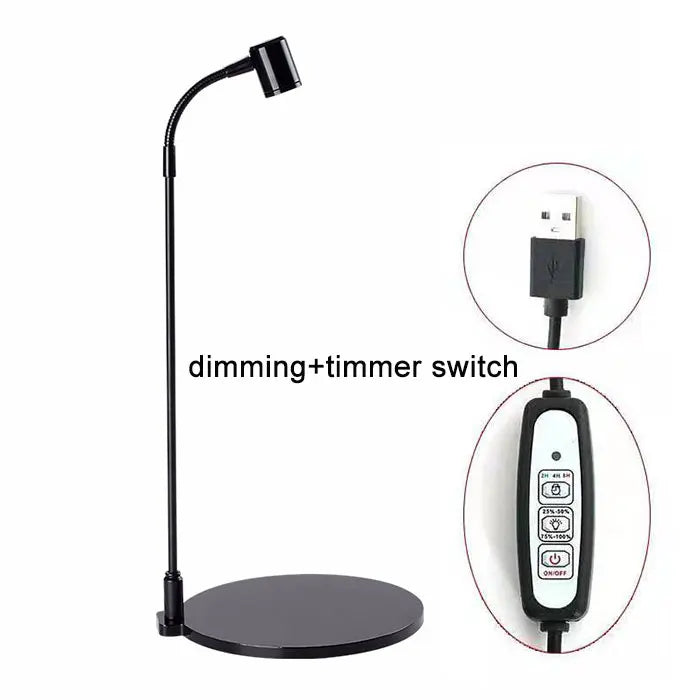 Plantura LED Pflanzenlampe | Höhenverstellbar & Flexarm | USB-Betrieben | Kaltweißes Licht