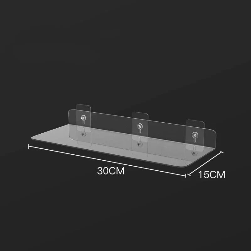 LumiShelf | Transparentes Acryl-Wandregal | Minimalistisches Design & Hohe Tragkraft | Für Bad, Küche & Wohnzimmer
