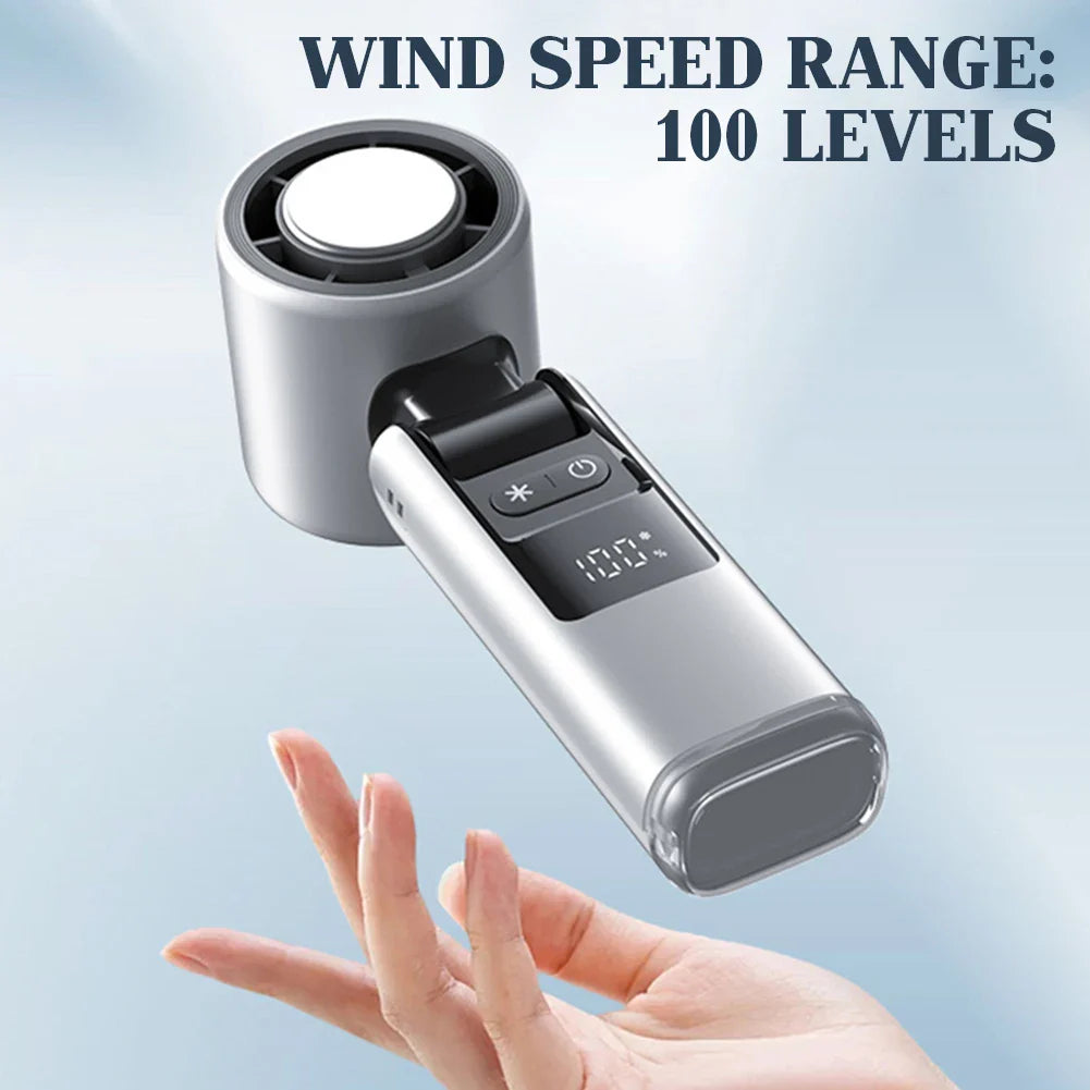 BreezeMax | Mini-Turboventilator | 100 Windstufen | Faltbar & Leistungsstark