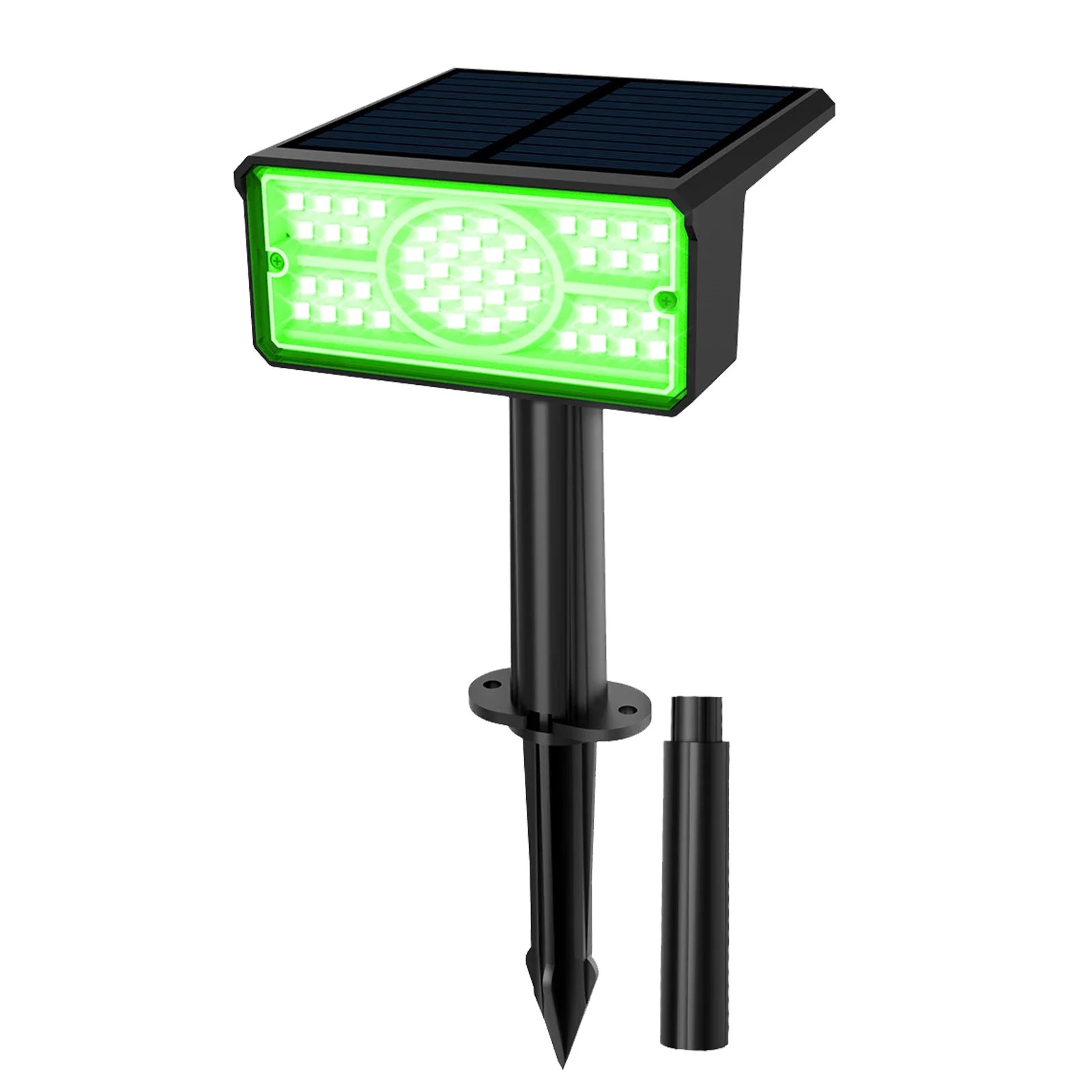 LumiPath LED Solarstrahler | 4 Lichtfarben & 49 LEDs | Für Garten, Wege & Outdoor | Wetterfest & mit Akku