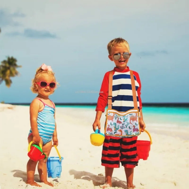 BeachBuddy | Kids Mesh-Strandtasche | Leicht, Faltbar & Schnelltrocknend | Bunt & Praktisch