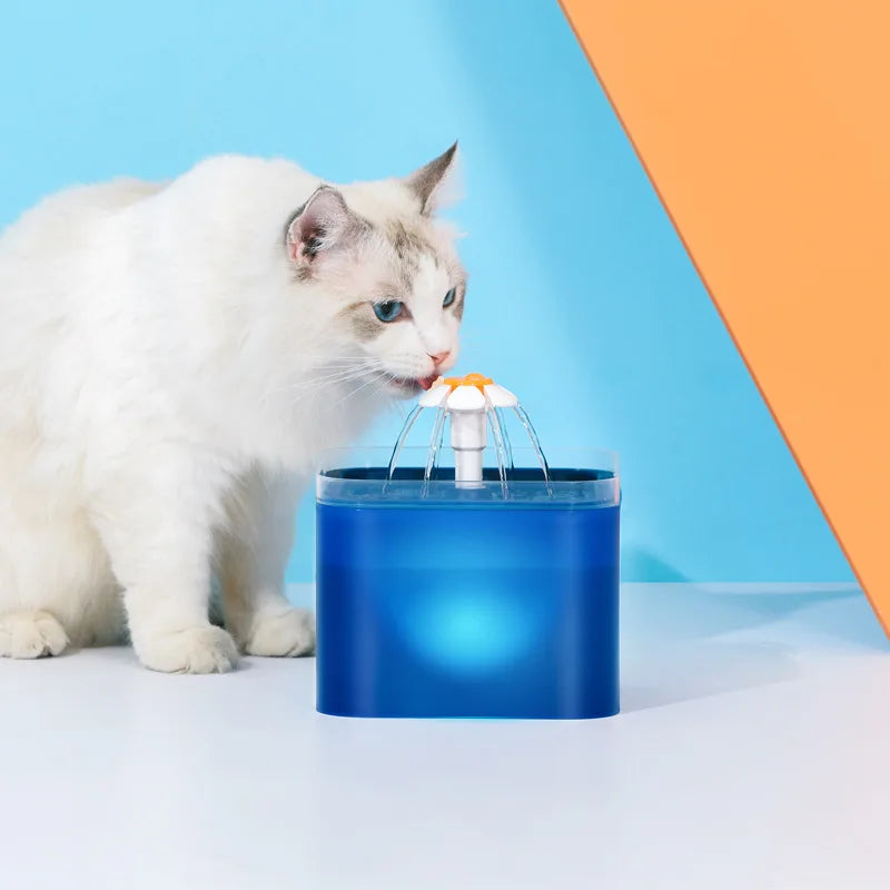 FlowPaws Intelligenter Trinkbrunnen | 4-fach Filtersystem | LED & App-Steuerung | 3 Wasserfluss-Modi | Für Katzen & Kleine Hunde