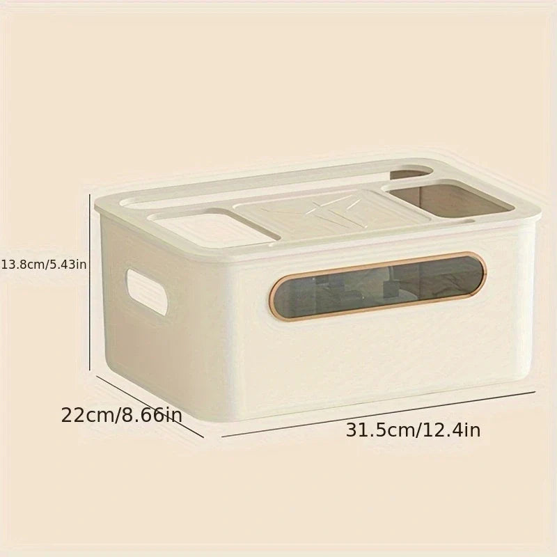 NetCove Box | Router & Kabel Organizer | Mehrstöckig Mit Signalfenster | Für Büro & Zuhause