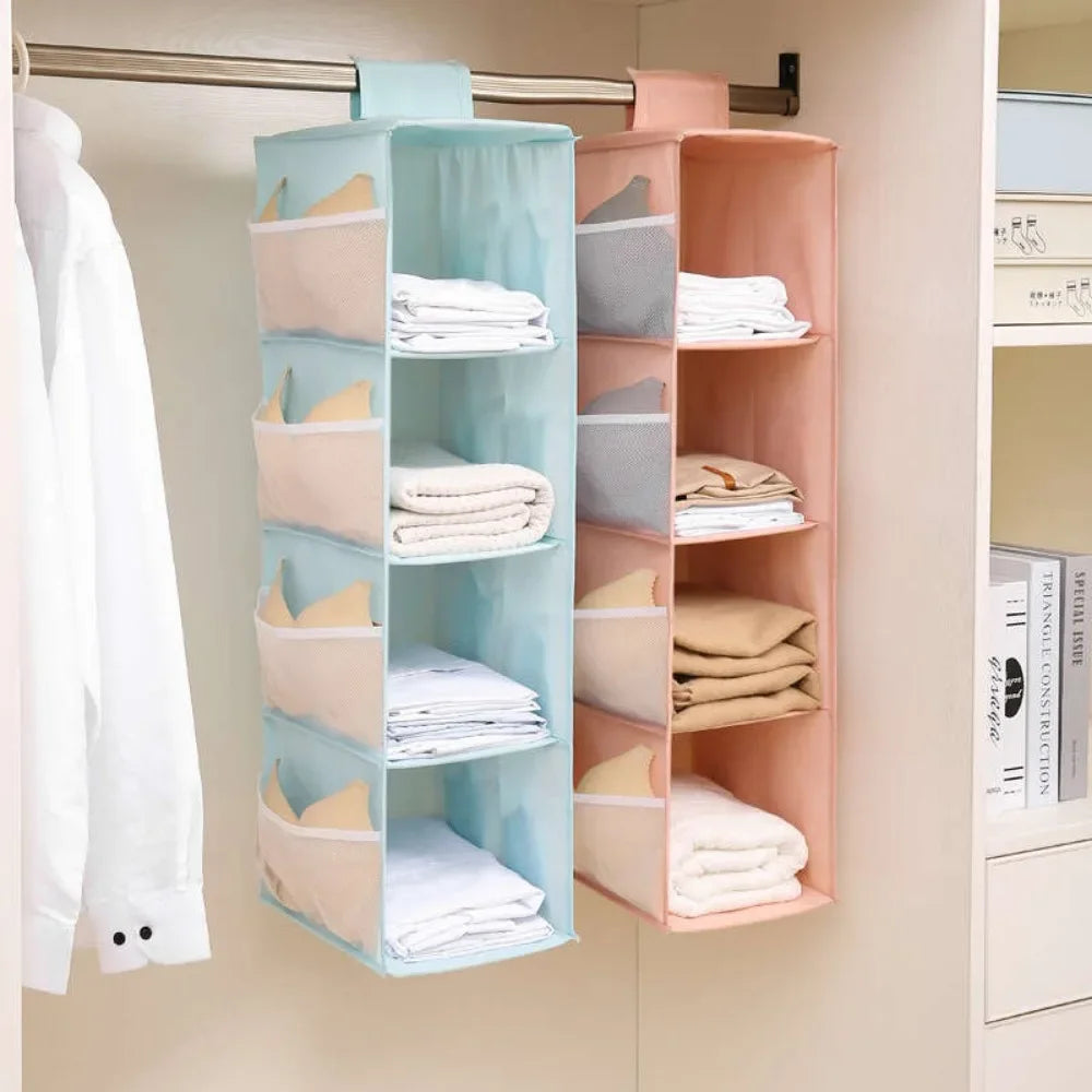 Foldivia HängeMax | Doppelseitiger Organizer | Platzsparend & Atmungsaktiv | Für Unterwäsche & Accessoires