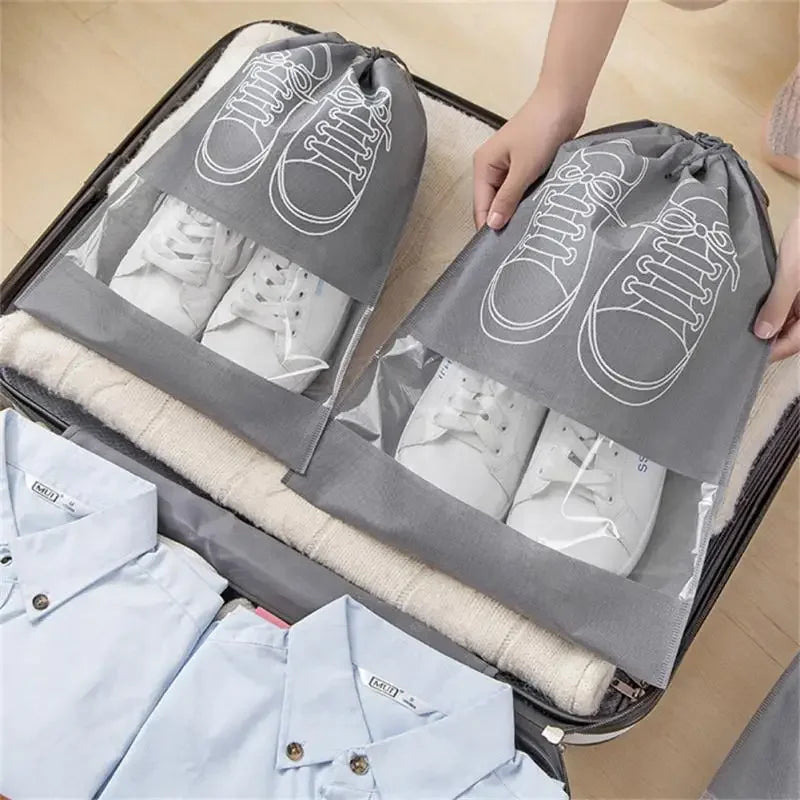 ShoePort Schuhaufbewahrung | Wasserabweisend & Tragbar | Für Reise & Zuhause | Vliesstoff + PVC