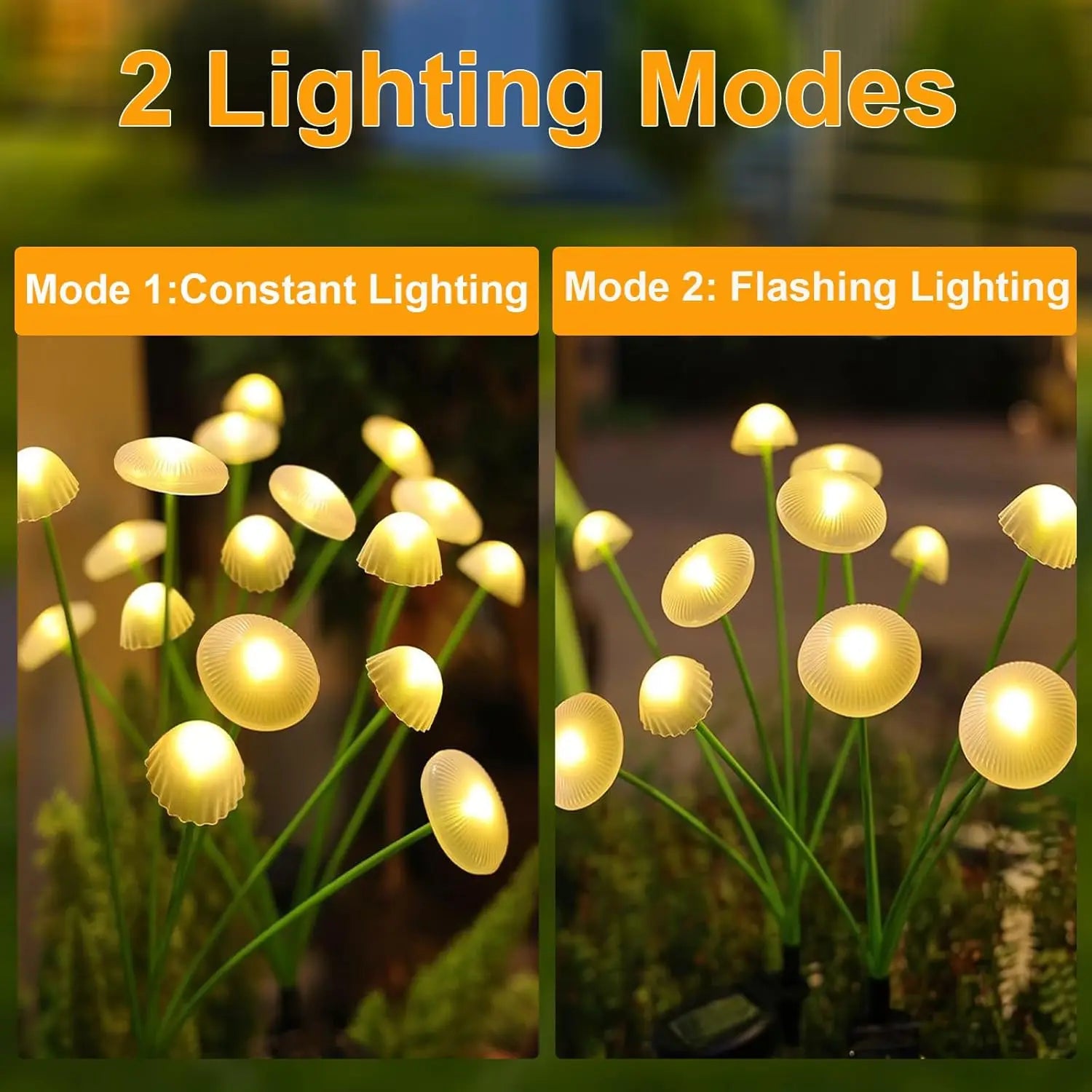 MushGlow Solar Gartenleuchten | Quallen- & Pilzdesign | Solarbetrieben & Wetterfest