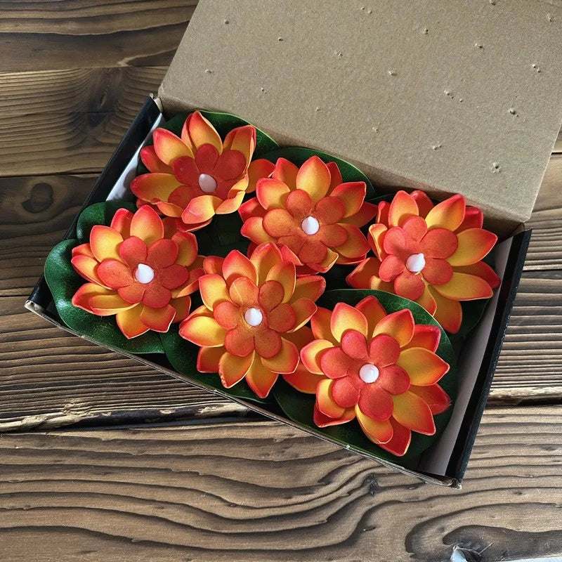 GlowLotus Solar-Lotuslampe | Wassersensor | Warmweißes Licht für Teich & Garten