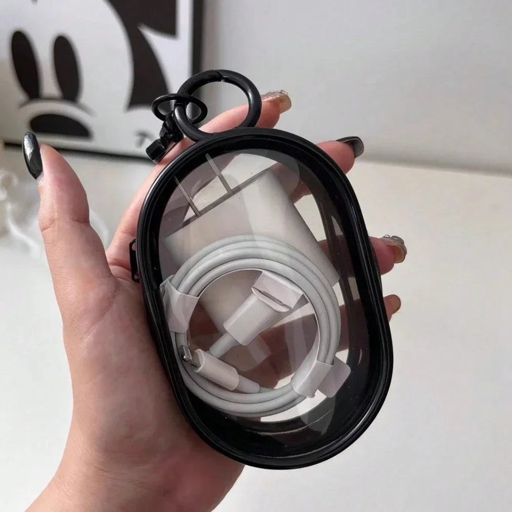 Podlette Mini Tasche | Transparent & Wasserdicht | Mit Karabiner & Reißverschluss