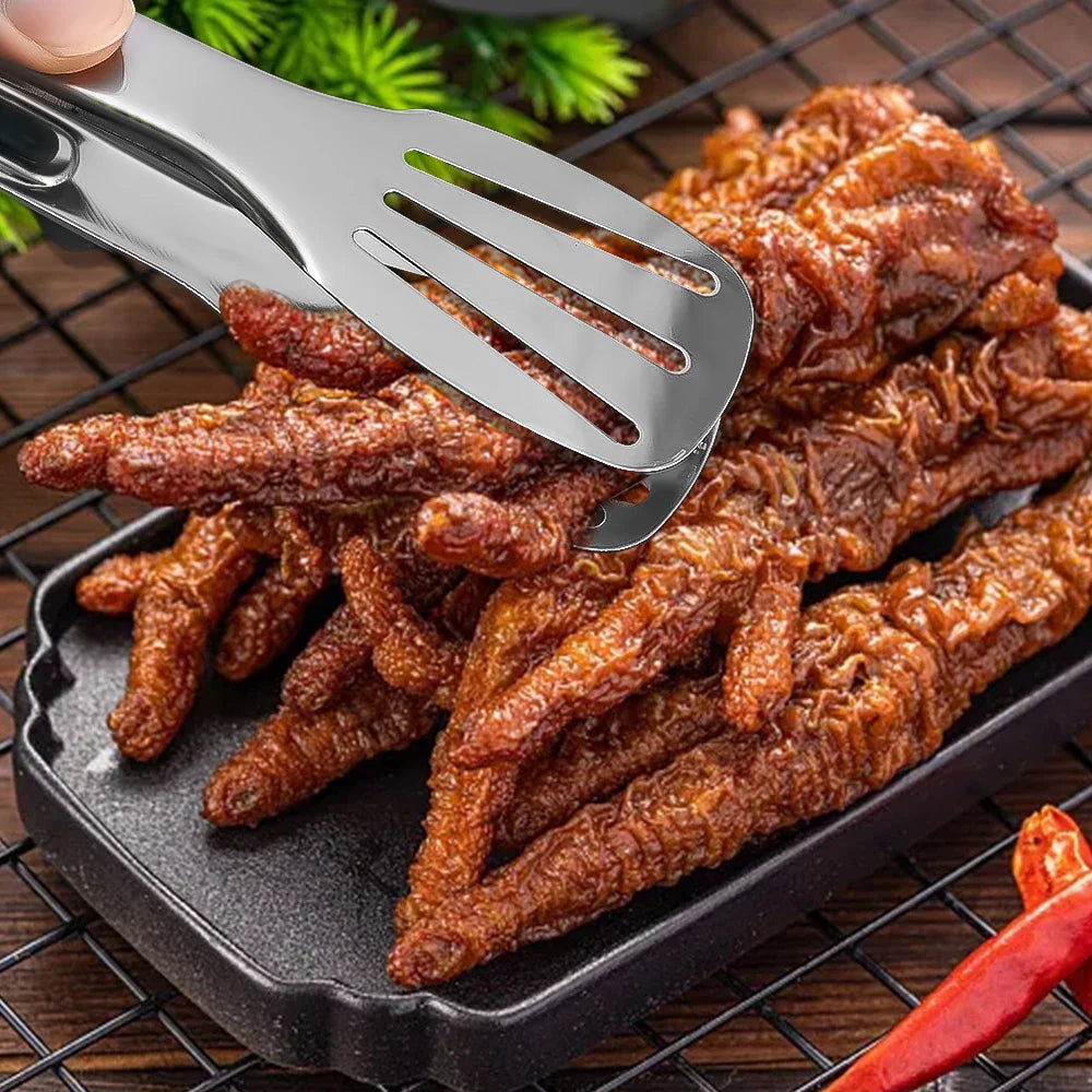 ProGrip | Edelstahl Küchenzange | Hitzebeständig & Rutschfest | Für Grill & Küche | Drei Größen | Spülmaschinengeeignet