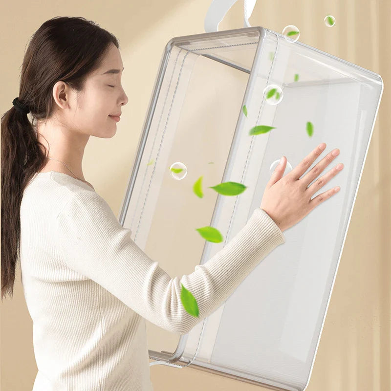 ClearBoxx Aufbewahrungsbox | Transparent & Robustes Design | Faltbar & Platzsparend