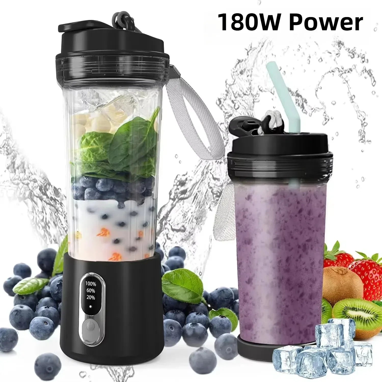 BlendGo | Tragbarer Mixer | USB-aufladbar | Für Smoothies & Fruchtsäfte