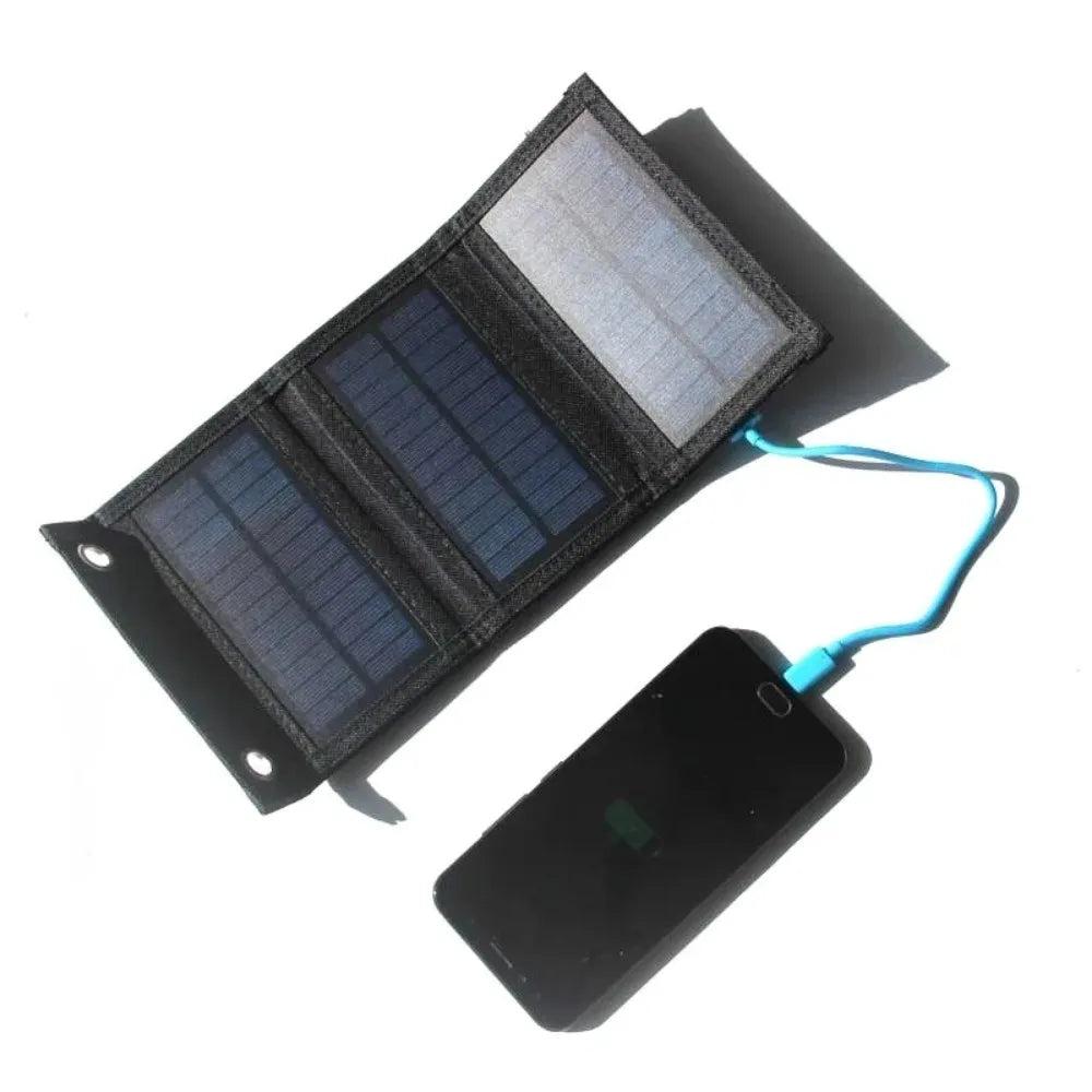 EcoVolt FoldCharge | Faltbares Solarpanel | 5V USB Ausgang | Wasserdicht & Tragbar