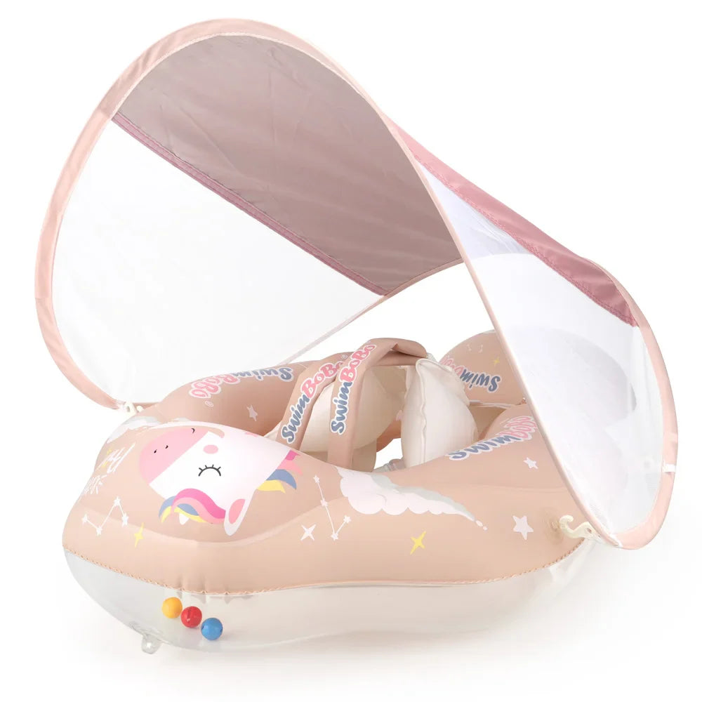 Solaboo Baby Schwimmring | Mit UV-Dach & Stütze | Aufblasbar & Sicher | Ab 6 Monaten