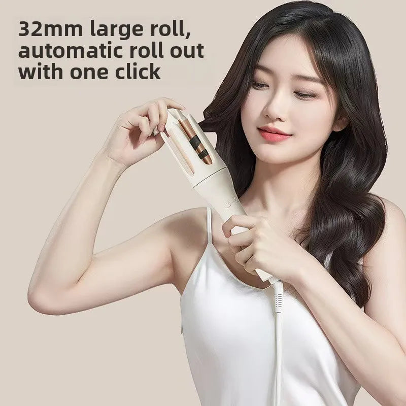CurlEase Pro Rotierender Lockenstab | 2-in-1 Curler & Glätter | Turmalin-Keramik Technologie | Automatische Rotation