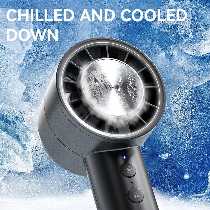 BreezeGo | Mini USB Ventilator | 5 Windstufen | LED-Display | Kompakt & Leicht